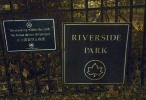Riverside No Smoking Sign