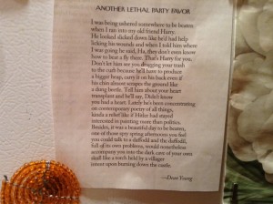 Another Lethal Party Favor, by Dean Young