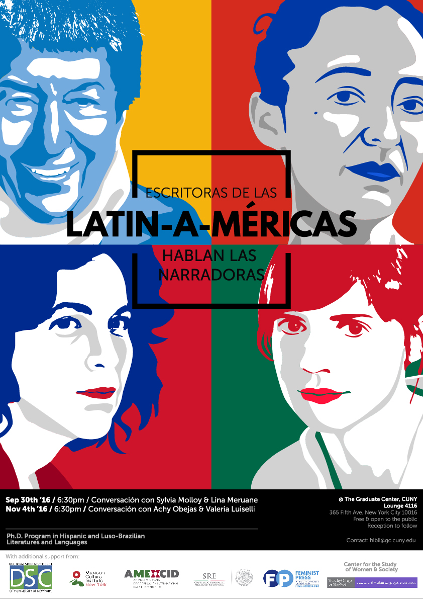 Latin American Women writers. Poster design by Eduardo Roncal