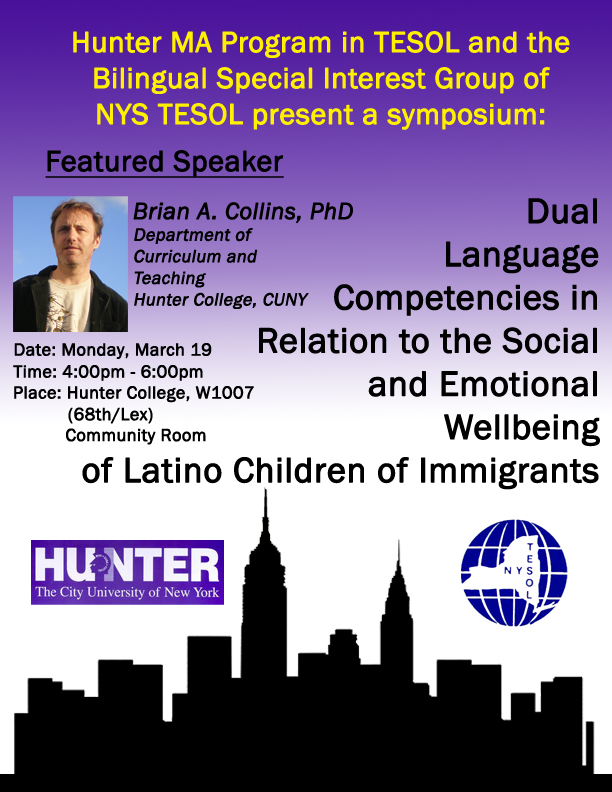 3.19.12 – Talk: Dual Language Competencies in Relation  to the Social and Emotional Wellbeing of Latino Children of Immigrants