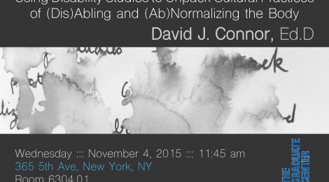 Brown Bag 11/4/15 with David J. Connor