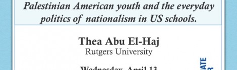 Join us for Brown Bag this Wednesday 4/13 with Thea Abu El-Haj